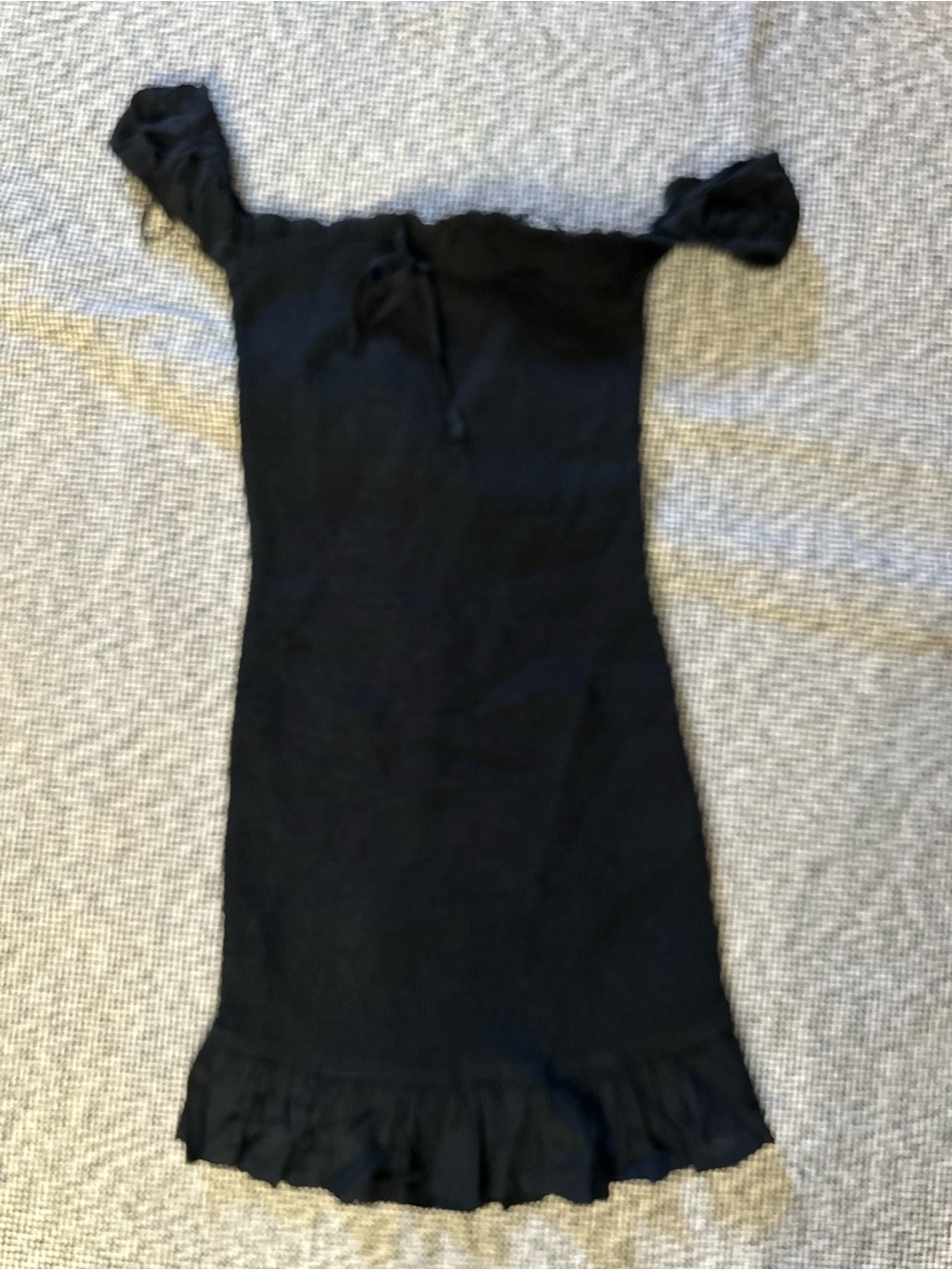 Roxy Black Off-Shoulder Ruffle Dress